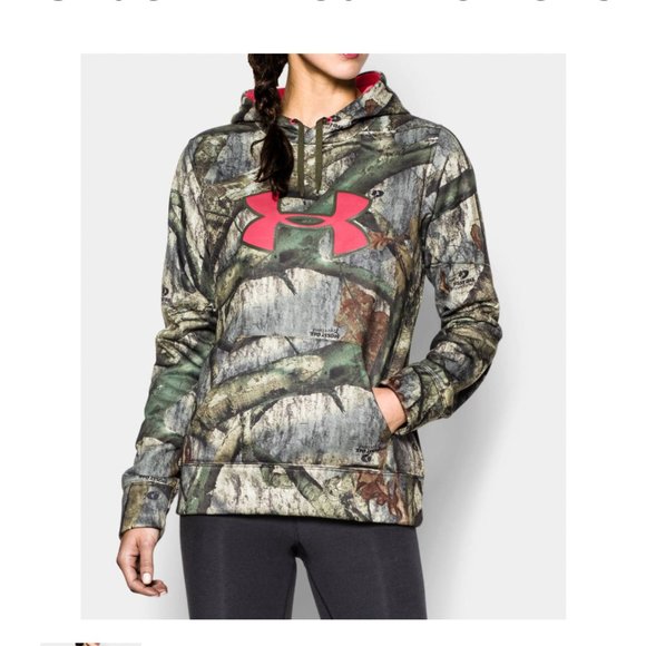 NWT Under Armour Women's Camo Big Logo Hoodie - Picture 1 of 8